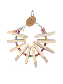 Evantai cu biscuiți de ros din lemn moale - h25cm