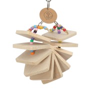 Evantai cu biscuiți de ros din lemn moale - h25cm