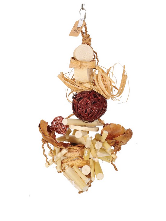 Mystery Box – set 4 jucării naturale pentru papagali. UNICATE