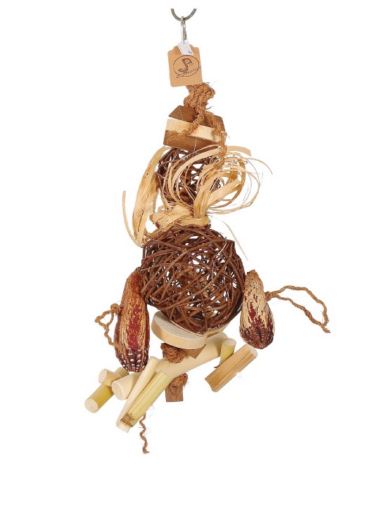 Mystery Box – set 4 jucării naturale pentru papagali. UNICATE